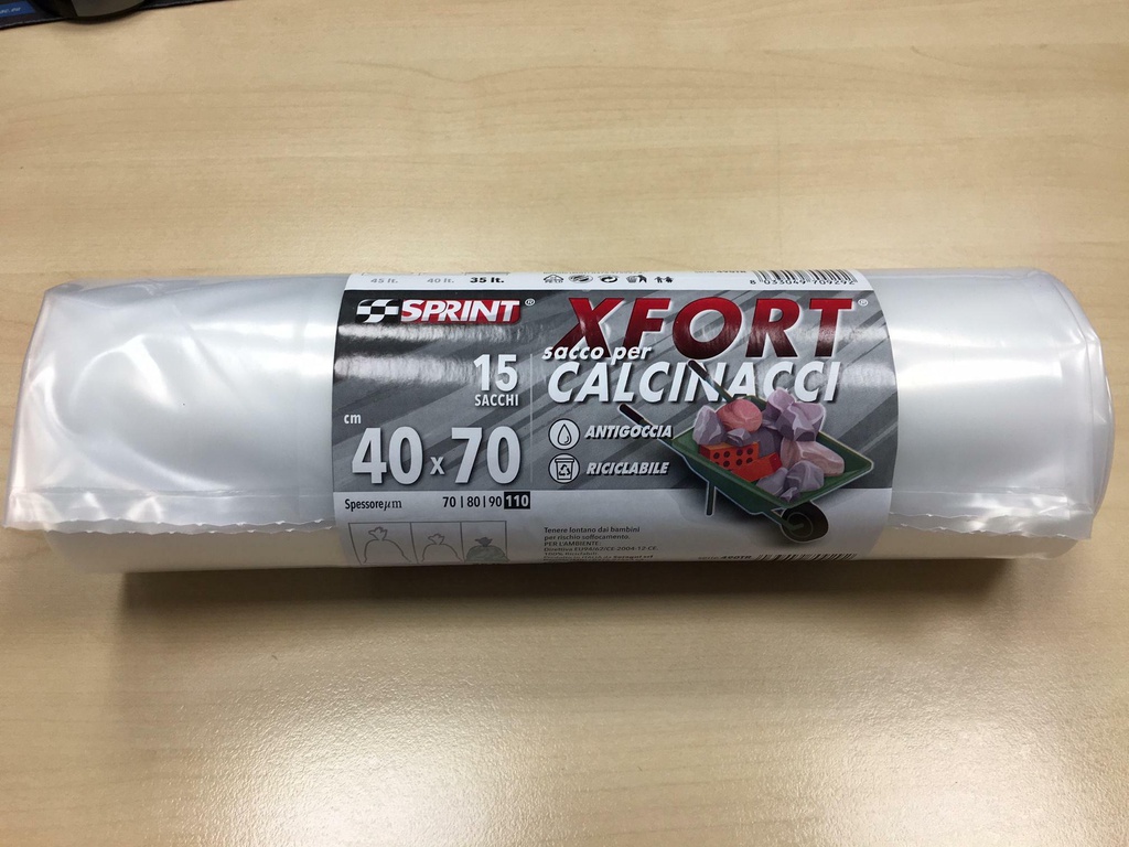 SACCO CALCINACCI S.746 40X70 RT=15PZ COD.SP490TR/110