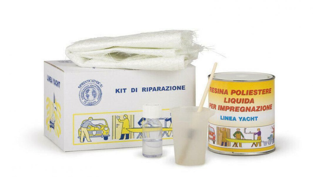 KIT DI RIPARAZIONE RESINA+LANA DI V. + ACC. COD.465190