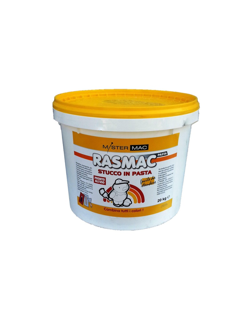 STUCCO IN PASTA RASMAC PLUS BIANCHISSIMO TAPPO CELESTE 20 KG