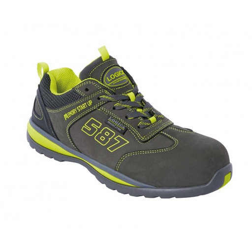 LOGICA SCARPA BASSA NABUK GRIGIA/VERDE S3 N.39 COD.COSMO-39