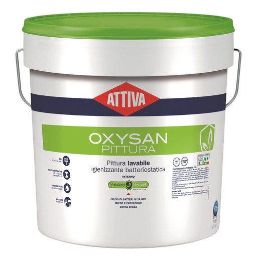 [ATT000360] ATTIVA OXYSAN PITTURA IGIENIZZANTE BATTERIOSTATICA 5 LT