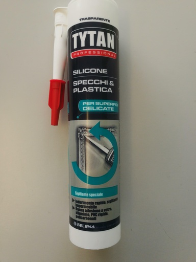 [SEL000017] TYTAN PROF. SILICONE SPECCHI PLAST. TRASP. 300 ML COD.183001