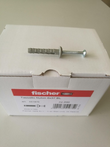 [FIS000086] FISCHER TASSELLO NYLON 6X37 A BATTUTA CF=200PZ COD.551975