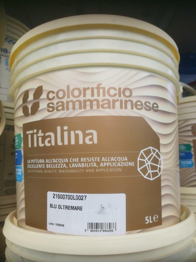 [SAM000298] TITALINA BLU OLTREMARE 5 LT COD.2160.0700