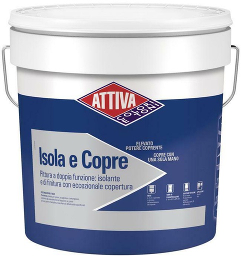 [ATT000224] ATTIVA ISOLA E COPRE BIANCO/BASE 5 LT