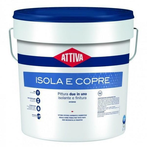 [ATT000225] ATTIVA ISOLA E COPRE BIANCO/BASE 12 LT